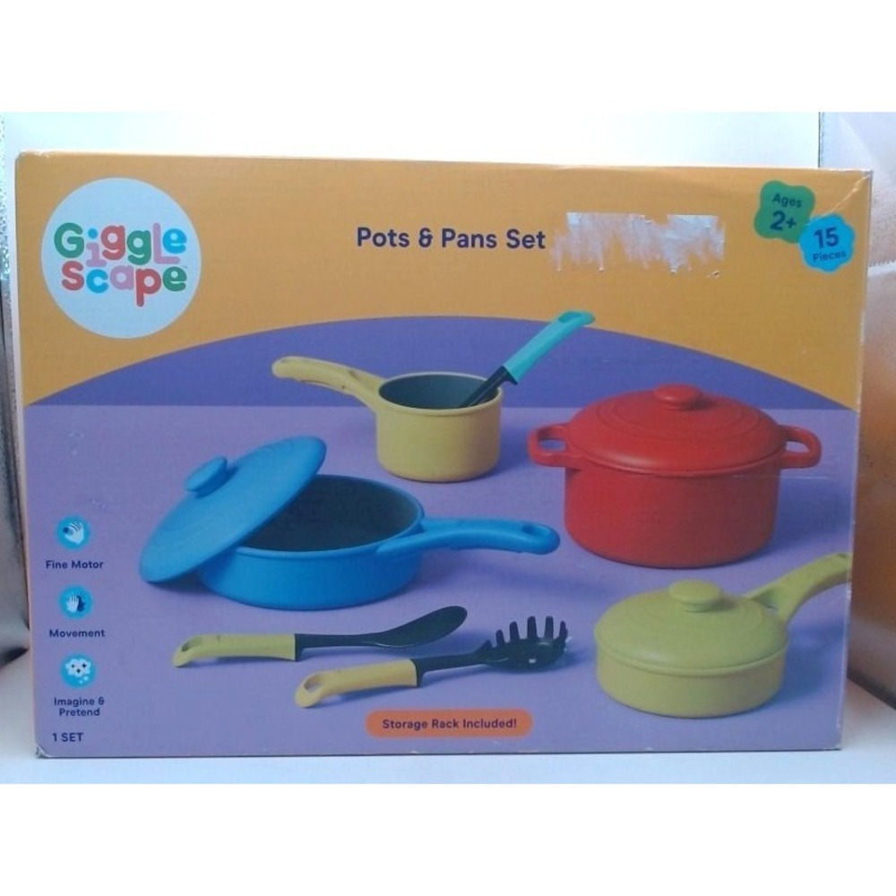 Pots & Pans Set - Gigglescape™: 16 Pc Plastic Set, BRAND NEW IN BOX